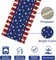 4th of July Patriotic Table Runner – Red & Blue Stars and Stripes Design for American Independence Day, Memorial Day, Labor Day, and Summer Celebrations. Ideal for Kitchen, Dining Table, or Party Decorations. 13 x 72 Inches.